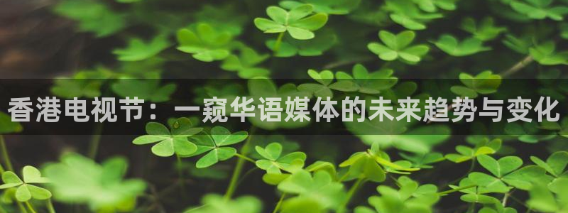 搜球直播：香港电视节：一窥华语媒体的未来趋势与变化