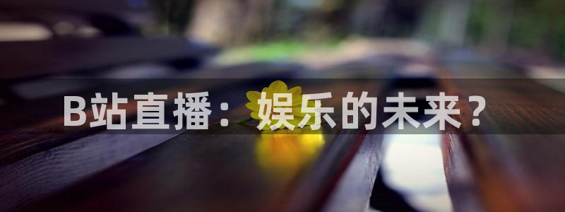 搜球体育官网：B站直播：娱乐的未来？